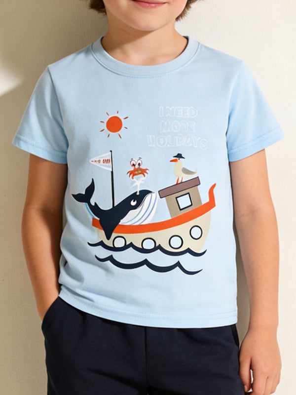 Shark Graphic Tee — minimerri kids' top