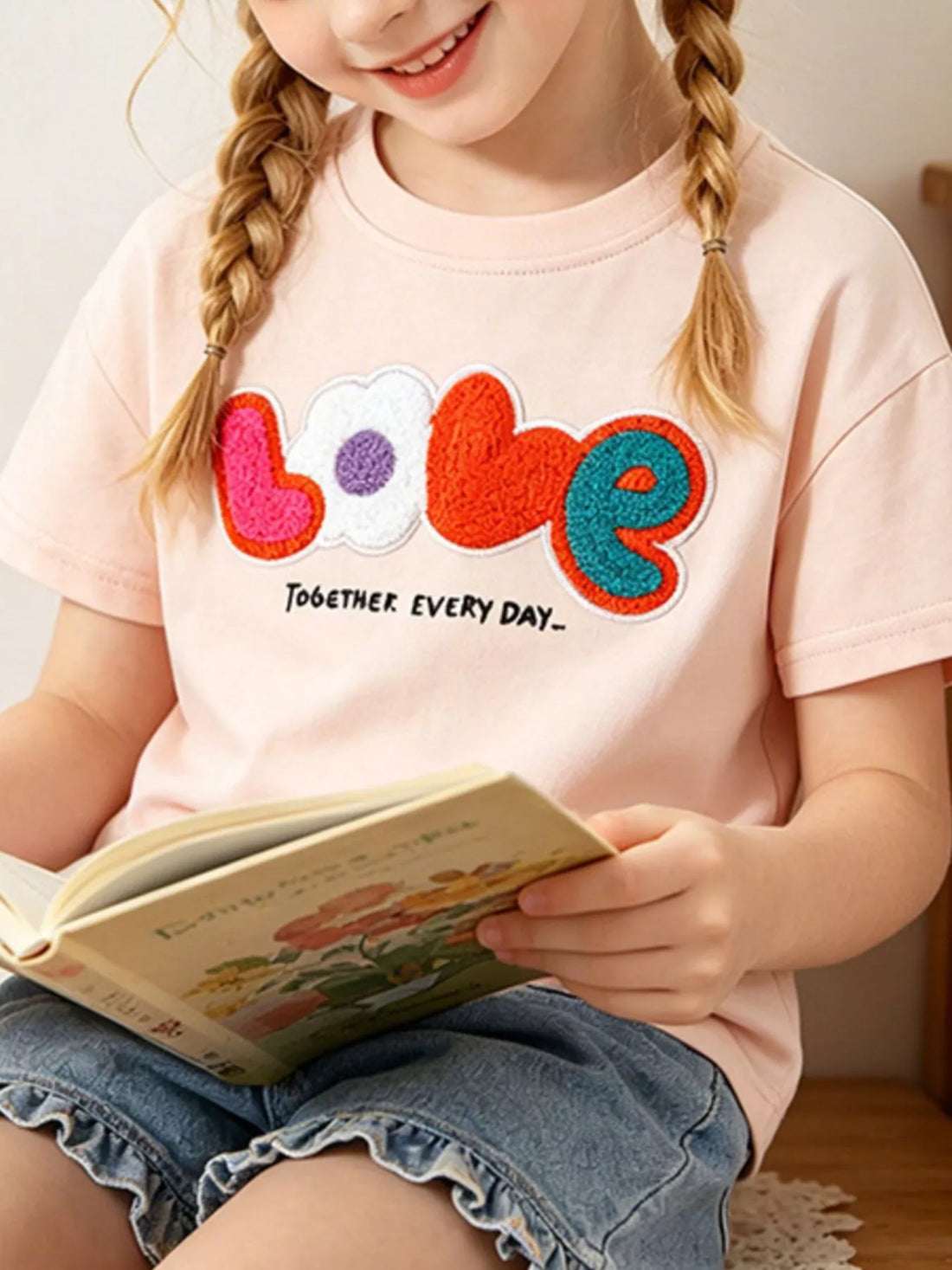 LOVE Round Neck T-Shirt — minimerri kids' top