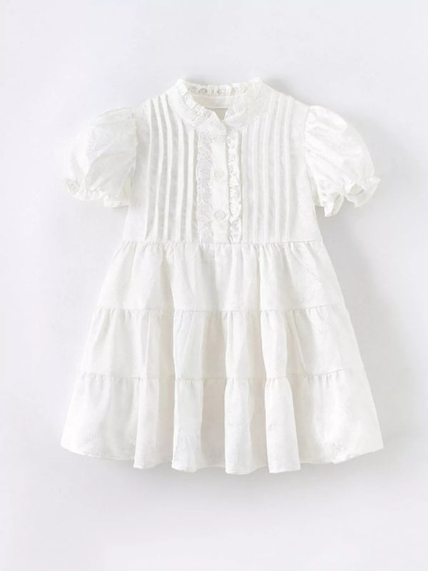 Elegant Tiered Ruffle Dress — minimerri kids' dress
