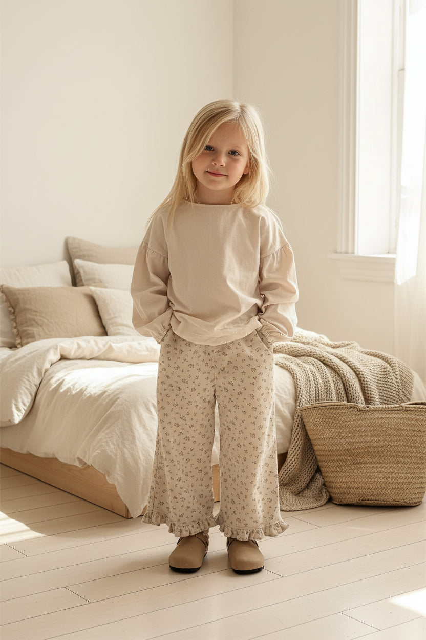 Corduroy Cropped Pants — minimerri kids' pants