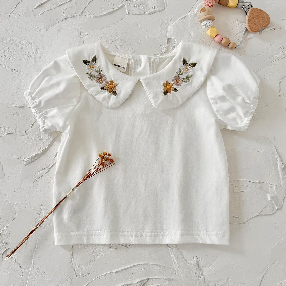 Flower Embroidered Tee