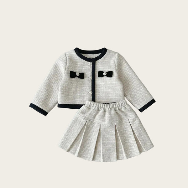 Tweed Jacket & Skirt Set — minimerri kids' outfit set