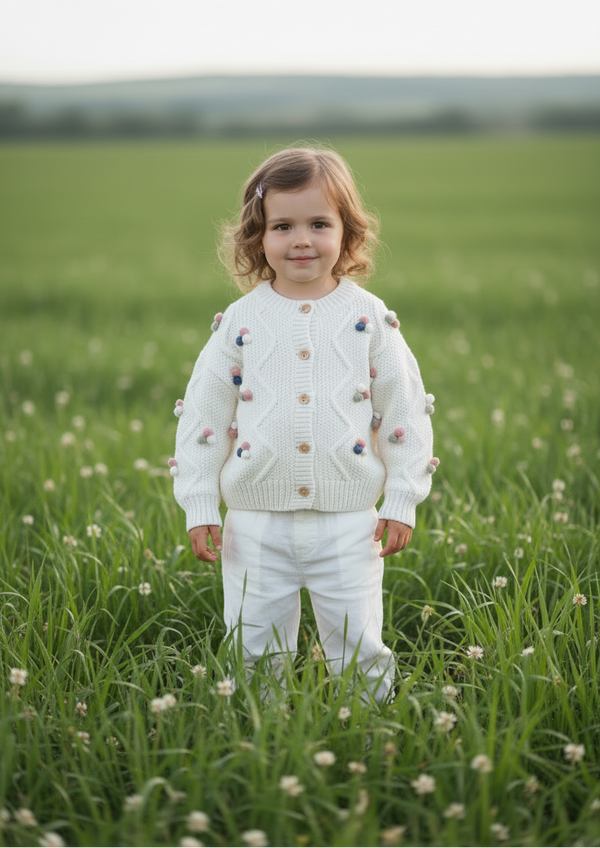 Floral Embroidered Cardigan — minimerri kids' cardigan