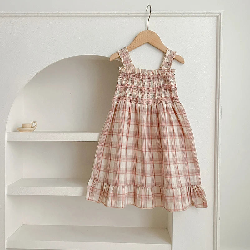 Sleeveless Plaid Dress