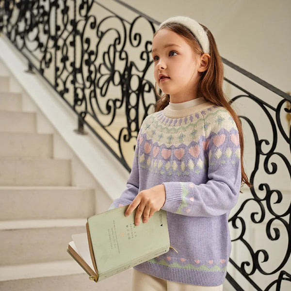 Cotton-Wool Knit Sweater — minimerri kids' sweater