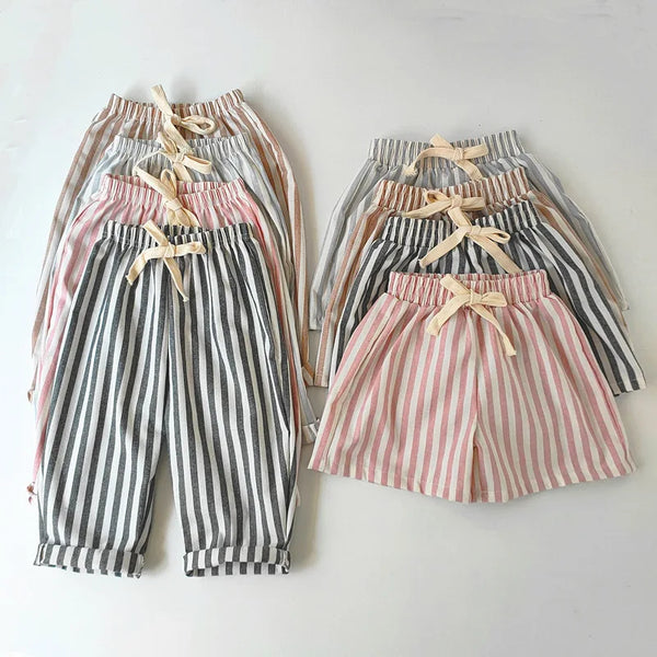 Linen Lace-Up Shorts