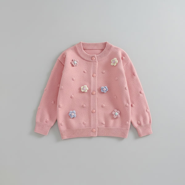 Colourful Flower Cardigan — minimerri kids' cardigan