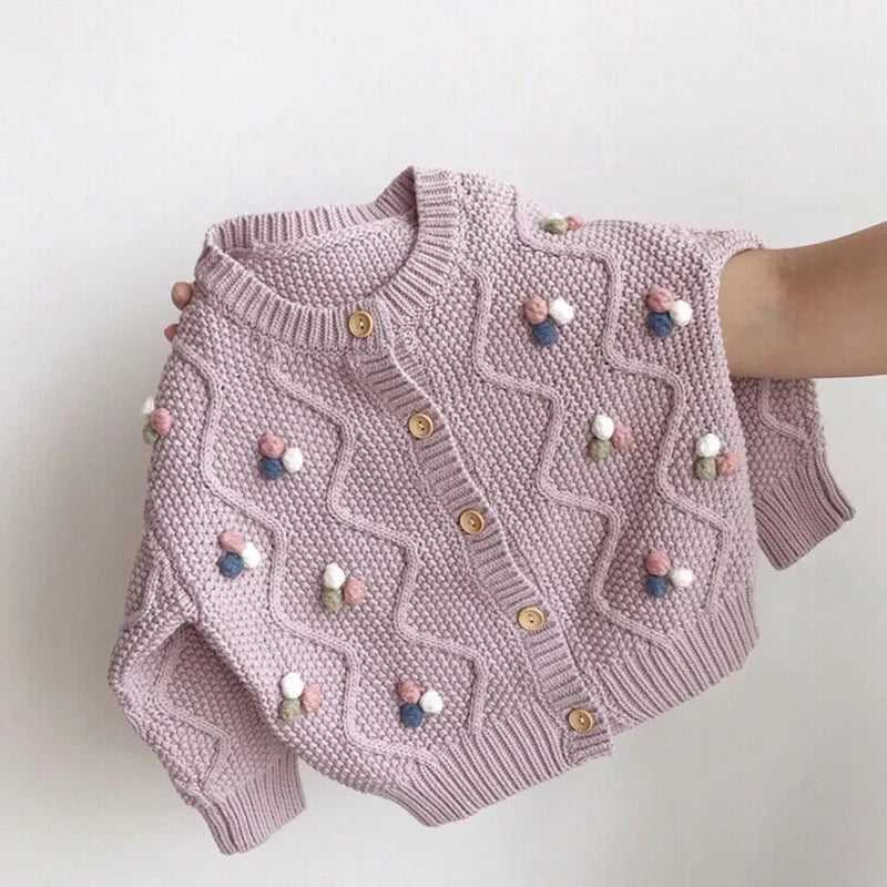 Floral Embroidered Cardigan — minimerri kids' cardigan