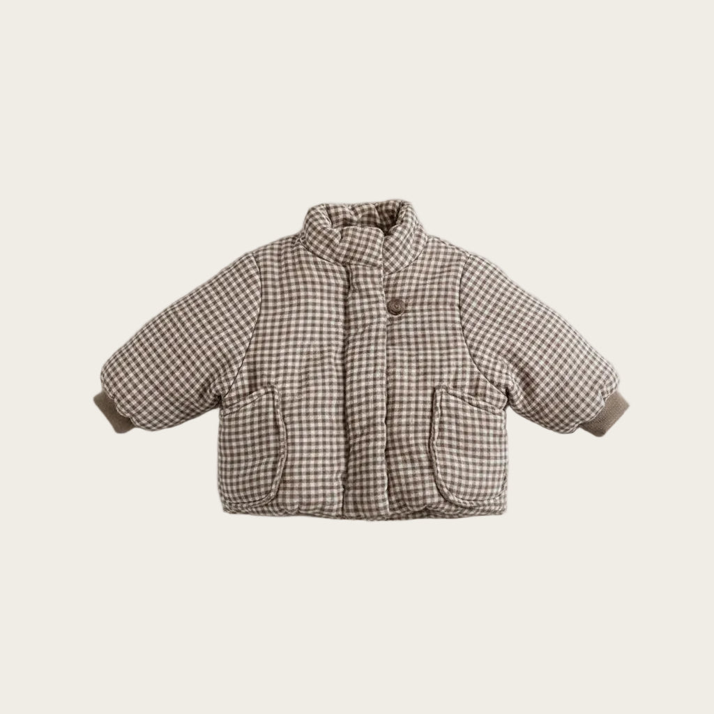 Cabin Plaid Coat brown plaid