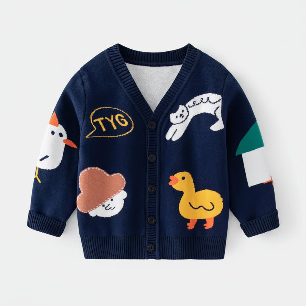Buttoned Knit Cardigan — minimerri kids' cardigan