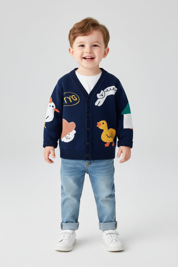 Buttoned Knit Cardigan — minimerri kids' cardigan