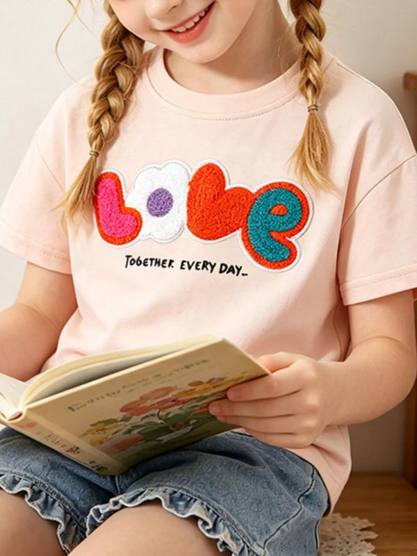 LOVE Round Neck T-Shirt — minimerri kids' top