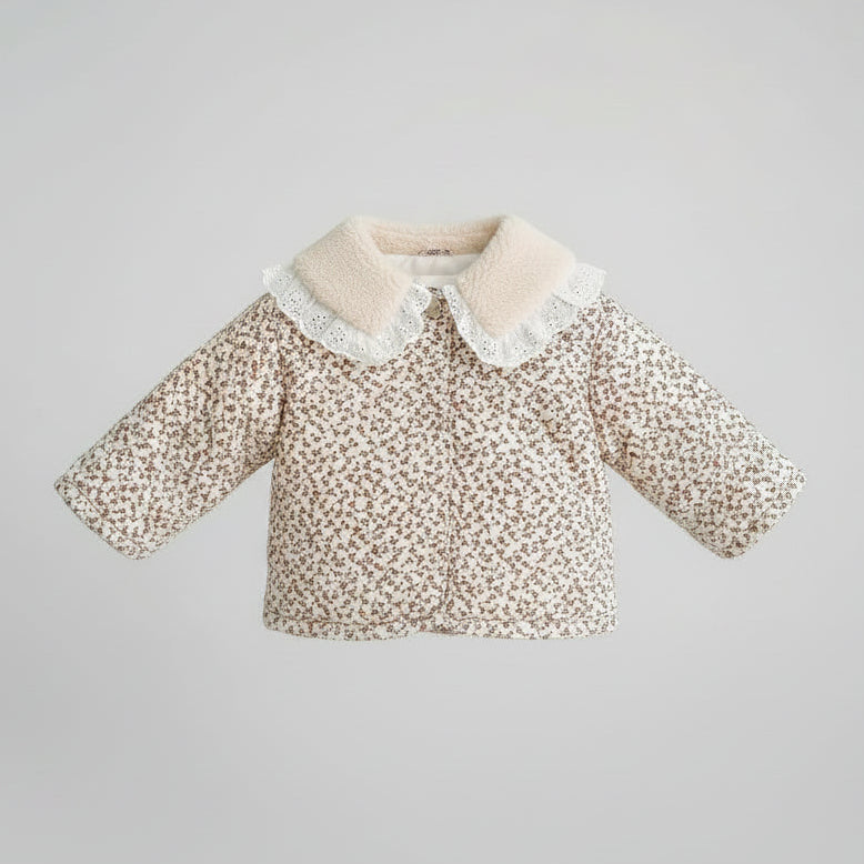 Floral Lace Collar Coat — minimerri kids' jacket