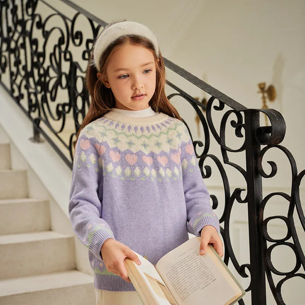 Cotton-Wool Knit Sweater — minimerri kids' sweater