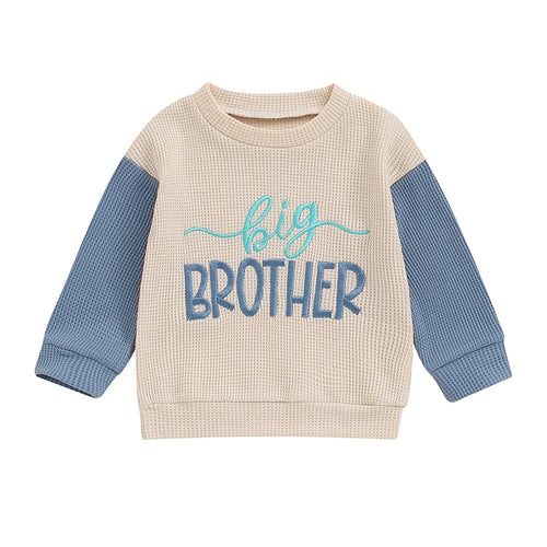 Big Sibling Waffle Sweatshirt — minimerri kids' sweatshirt