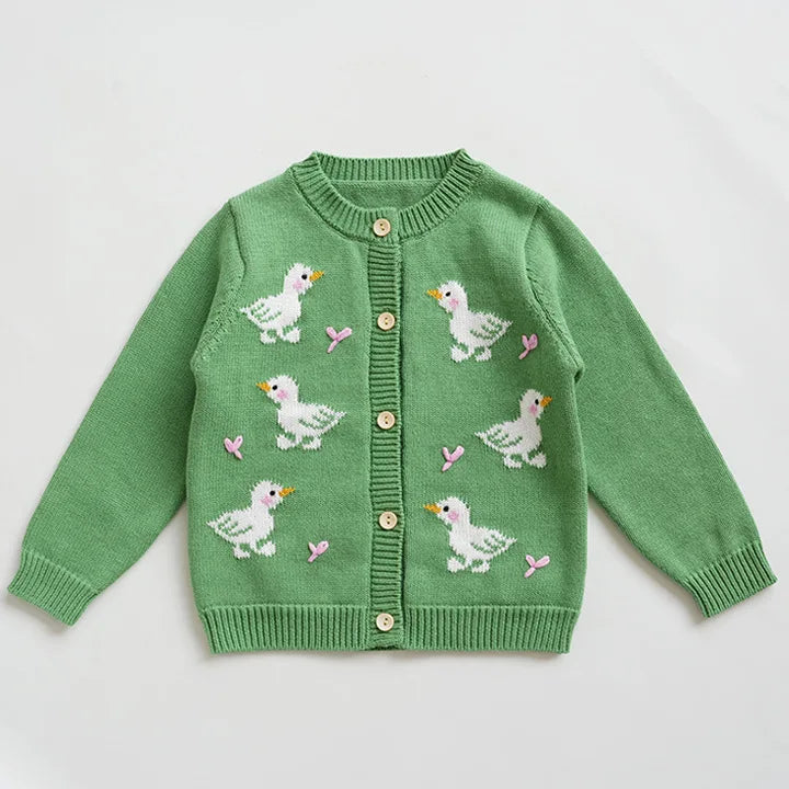Mushroom Embroidery Cardigan — minimerri kids' cardigan