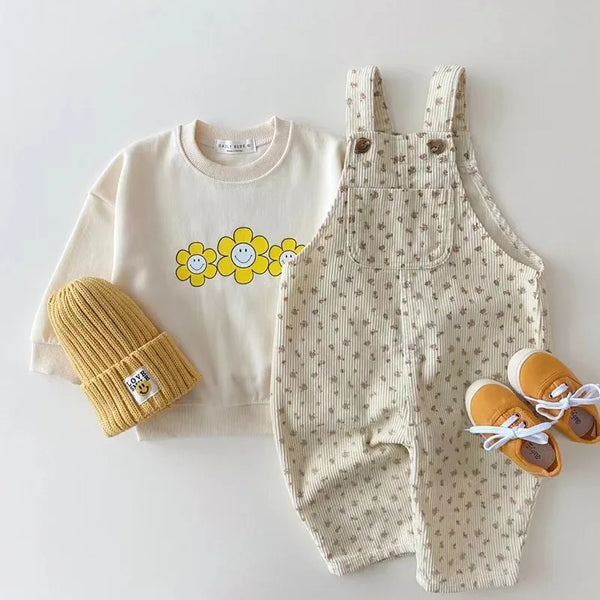 Denim Overall Romper — minimerri baby romper