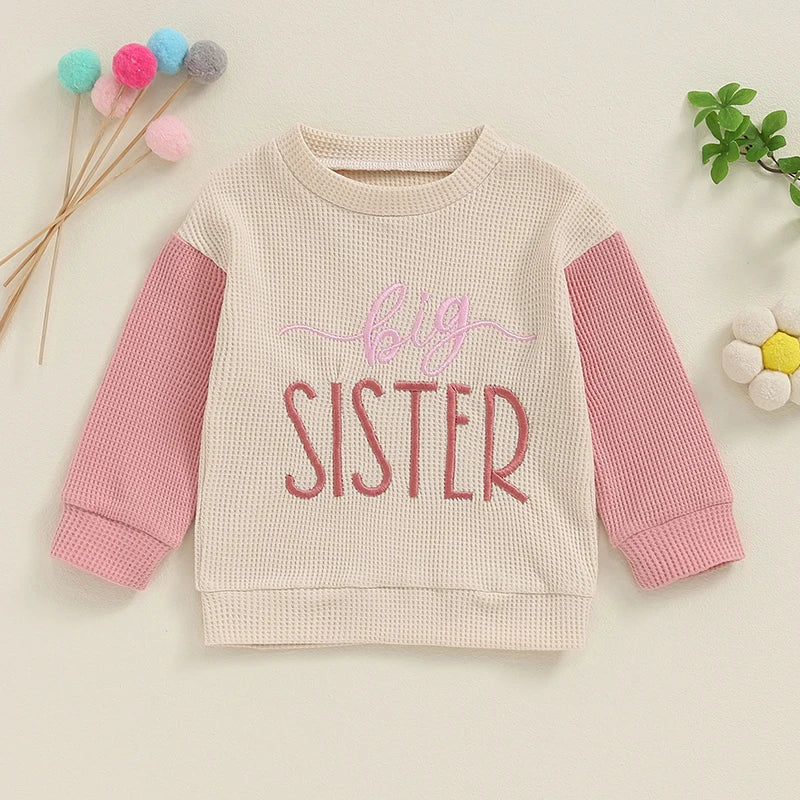 Big Sibling Waffle Sweatshirt — minimerri kids' sweatshirt