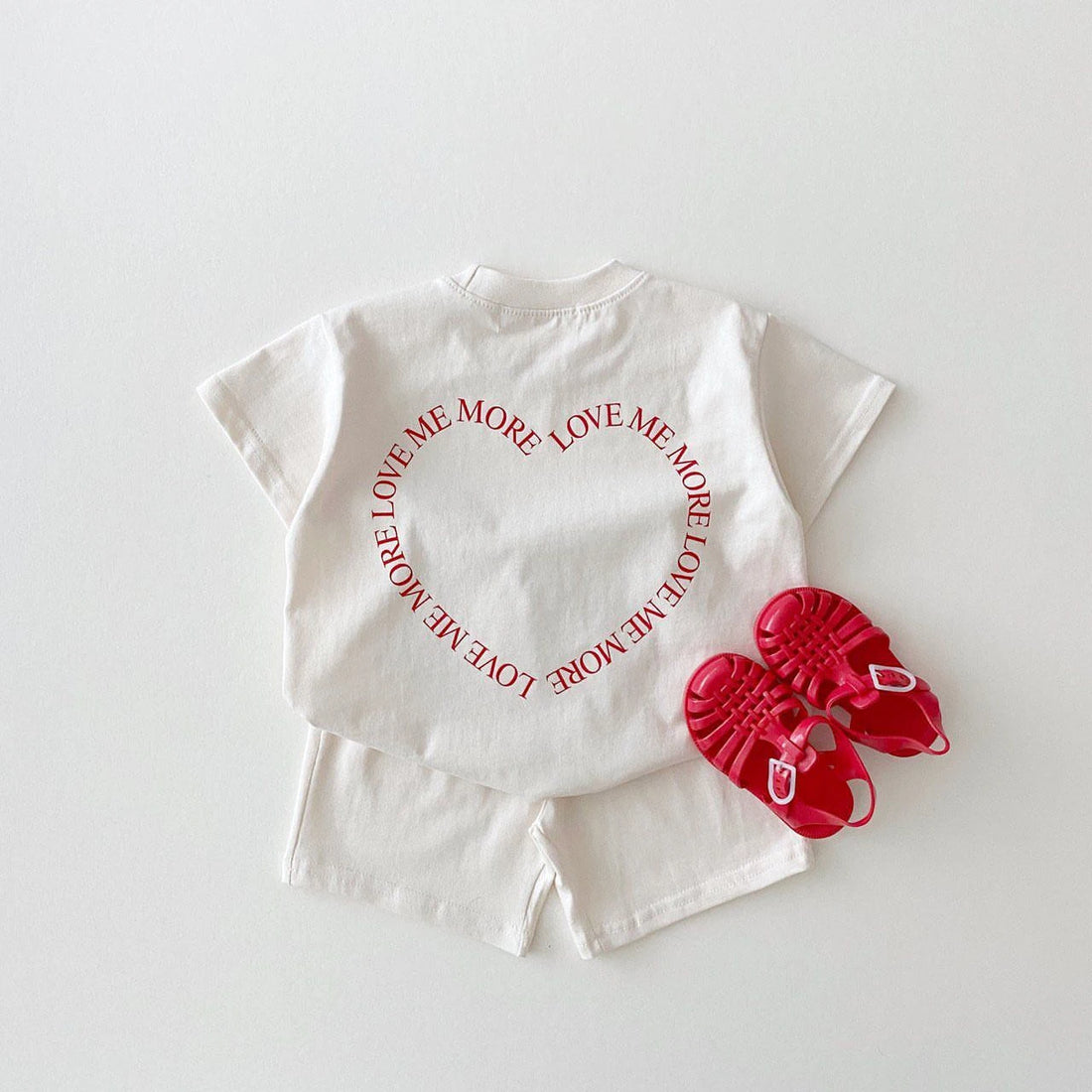 Little Heart Tee & Shorts Set — minimerri kids' outfit set