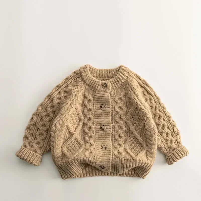 Cable Knit Cardigan — minimerri kids' cardigan