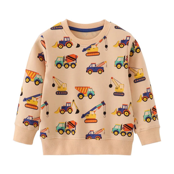 Little Cars Hooded Sweatshirt — minimerri kids' sweatshirt
