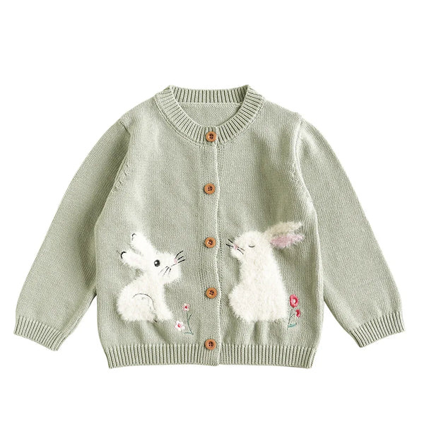 Mushroom Embroidery Cardigan — minimerri kids' cardigan