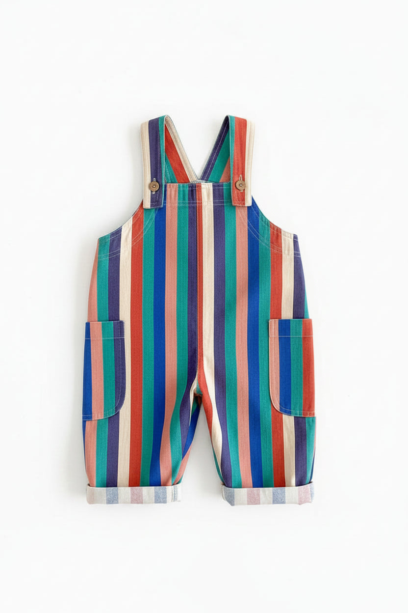 Polka Dot & Stripe Overalls — minimerri kids' overalls