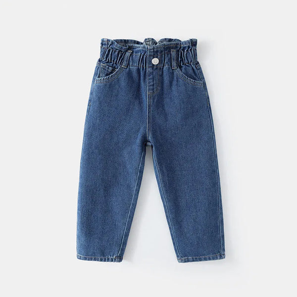 Elastic-Waist Denim Jeans