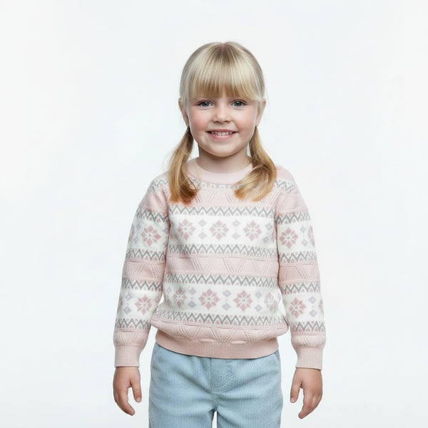 Cotton Knit Pullover Sweater — minimerri kids' sweater
