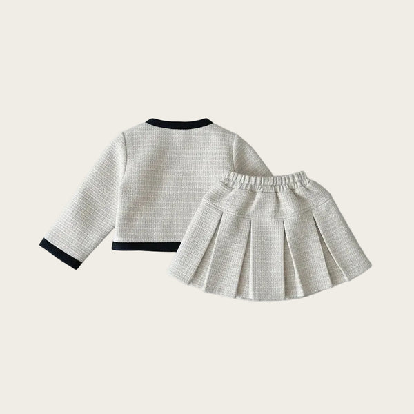 Tweed Jacket & Skirt Set — minimerri kids' outfit set