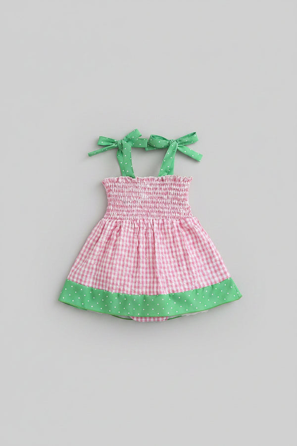 Watermelon Gingham Smocked Dress — minimerri kids' dress