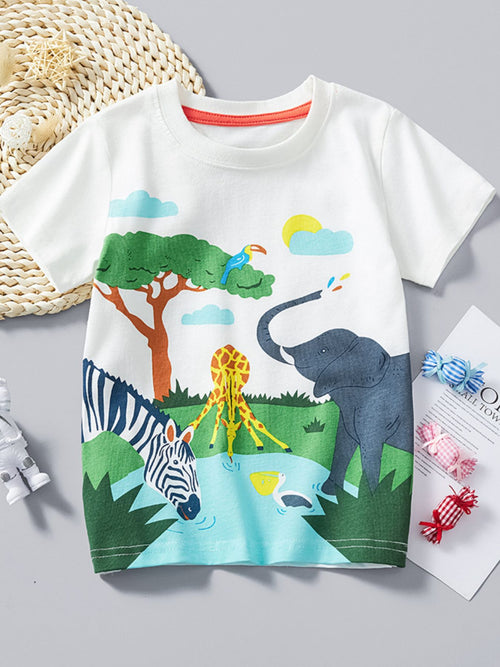 Animal Print Tee — minimerri kids' top