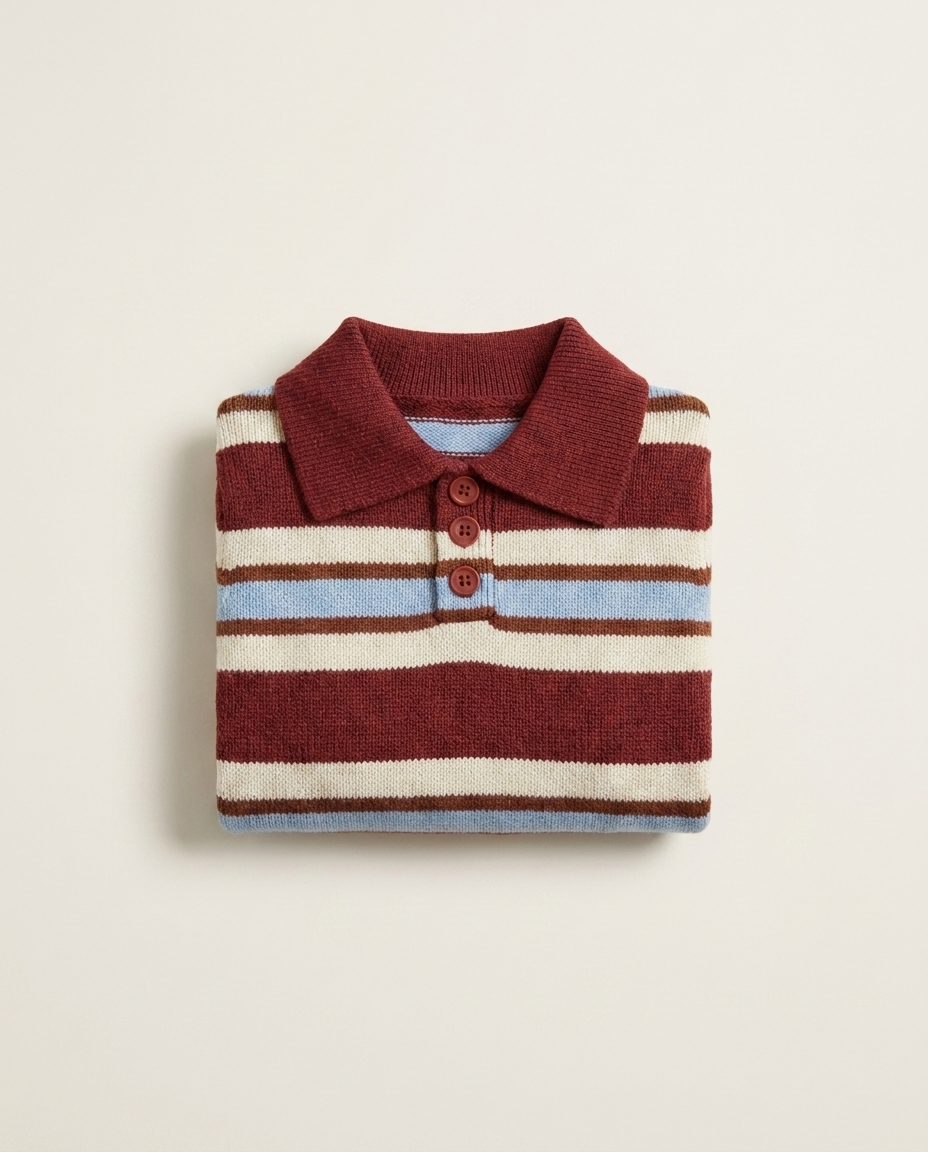 Cottage Stripe Knit folded