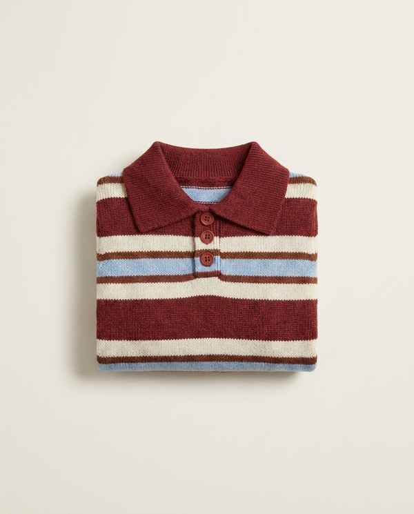 Cottage Stripe Knit folded