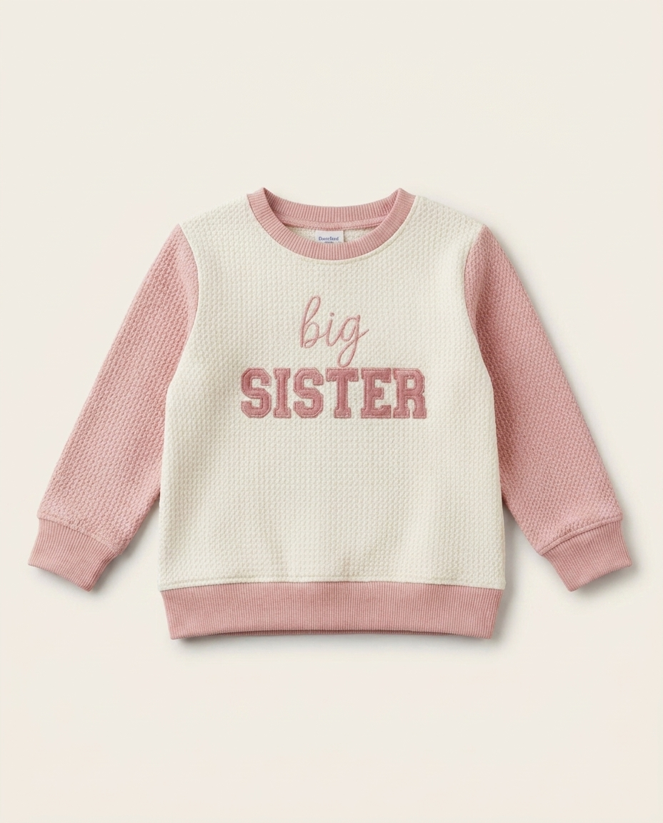 Big Sibling Waffle Sweatshirt — minimerri kids' sweatshirt