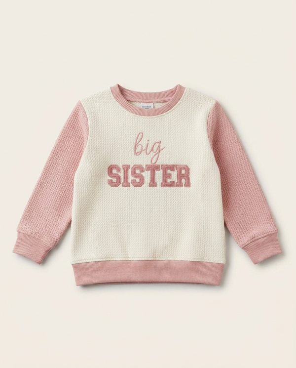 Big Sibling Waffle Sweatshirt — minimerri kids' sweatshirt