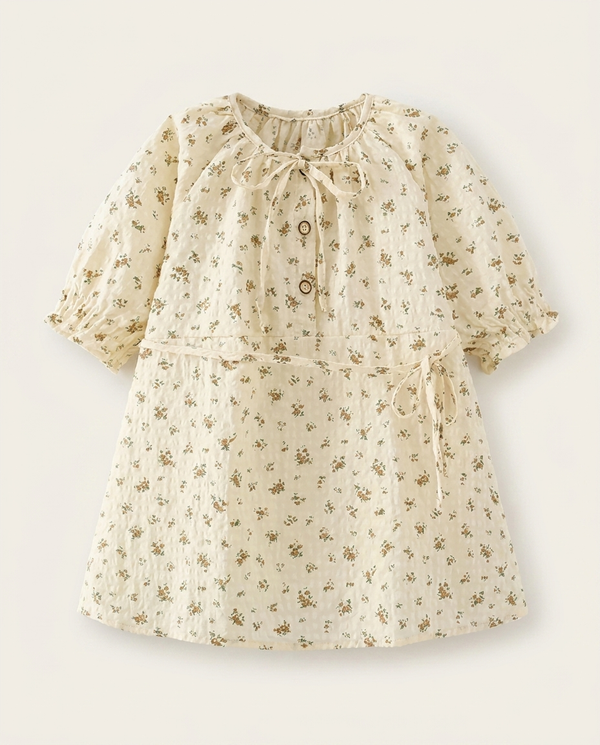 Heirloom Floral Dress — minimerri kids' dress