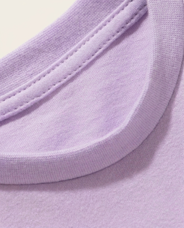 Sundae Ruffle Tee lilac detail — minimerri
