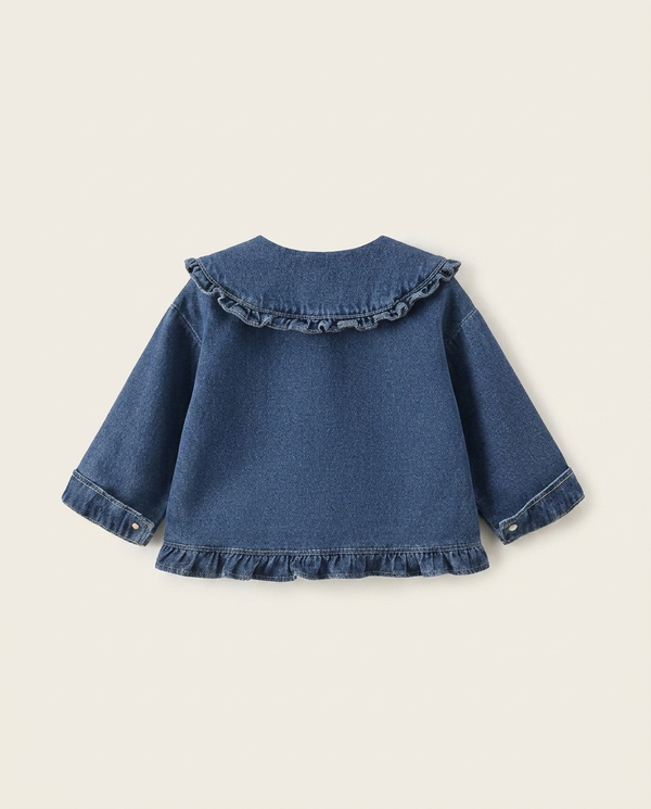 Alley Cat Denim Jacket ruffle collar — minimerri