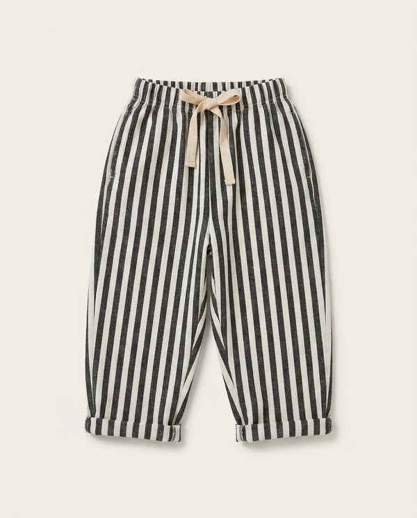 Seaside Linen Pants navy stripe — minimerri