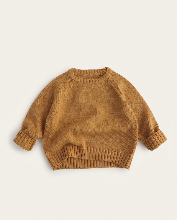 Grandpa Knit Sweater caramel — minimerri