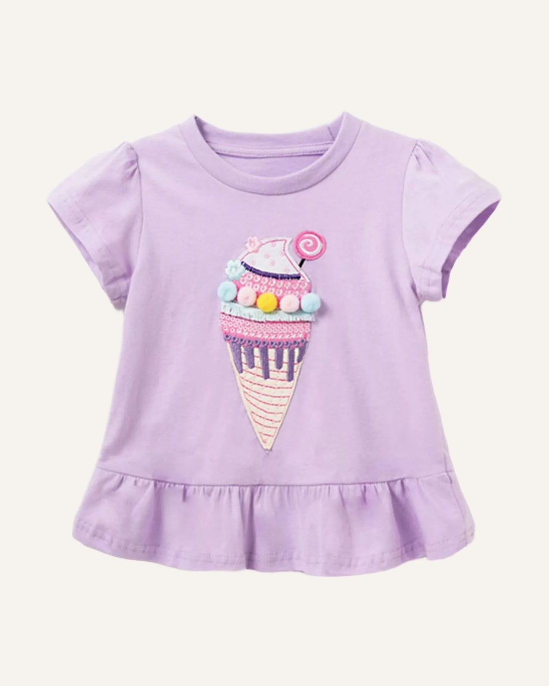 Sundae Ruffle Tee studio shot